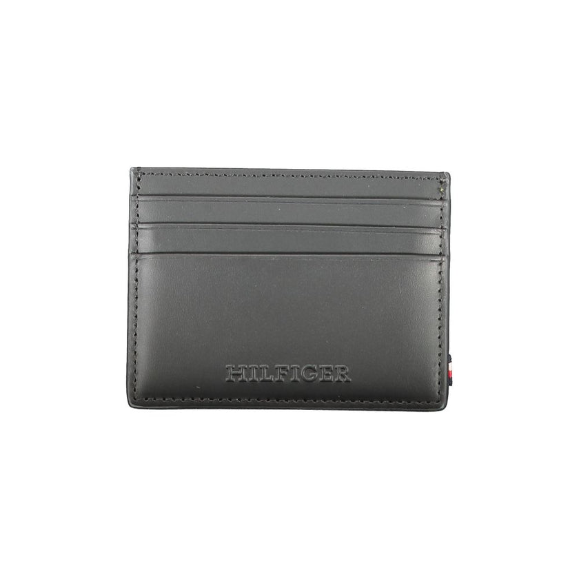 Tommy Hilfiger Black Leather Men Wallet Tommy Hilfiger