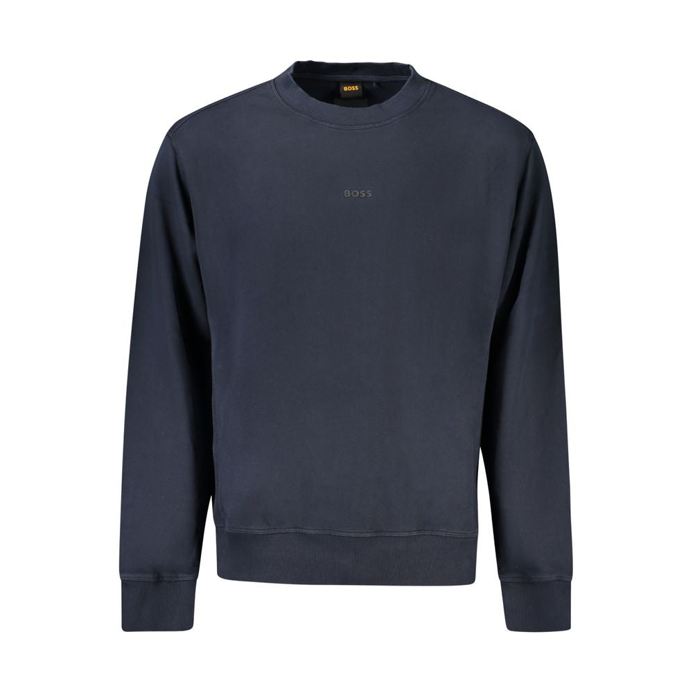 Hugo Boss Blue Cotton Men Sweater Hugo Boss