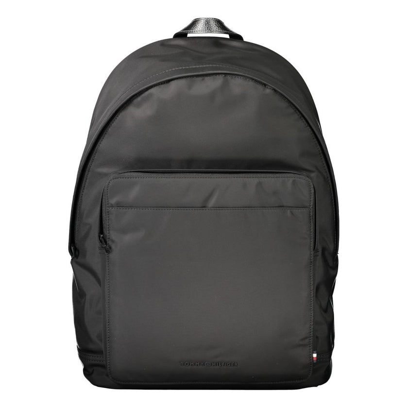 Tommy Hilfiger Black Polyester Men Backpack Tommy Hilfiger