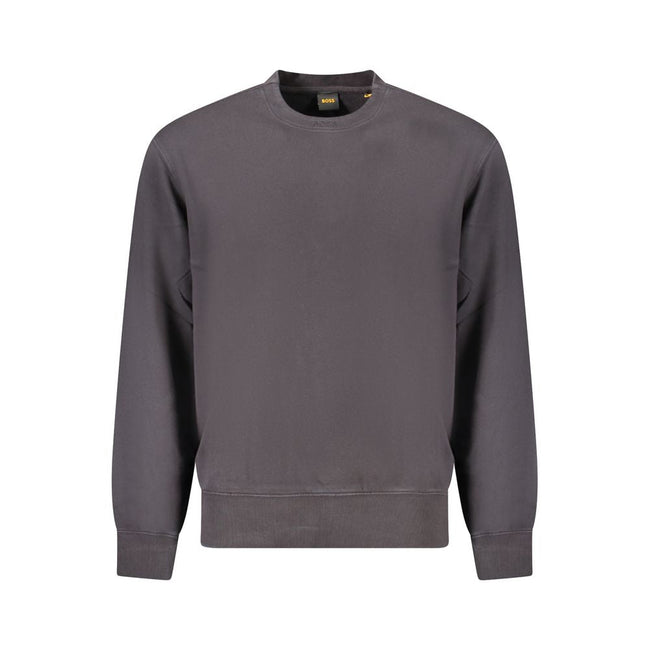Hugo Boss Black Cotton Men Sweater Hugo Boss