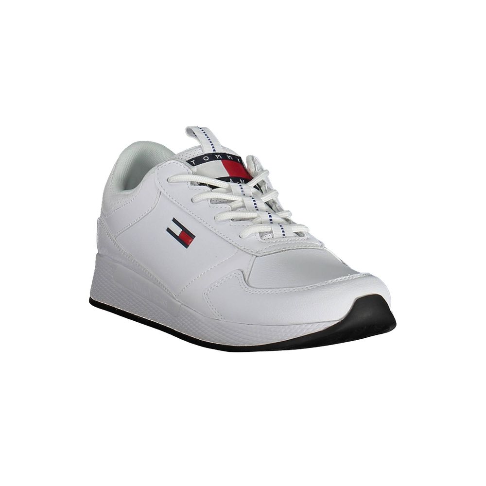 Tommy Hilfiger White Polyester Sneaker Tommy Hilfiger