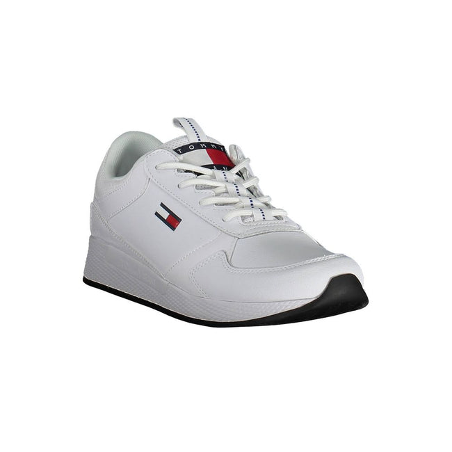 Tommy Hilfiger White Polyester Sneaker Tommy Hilfiger