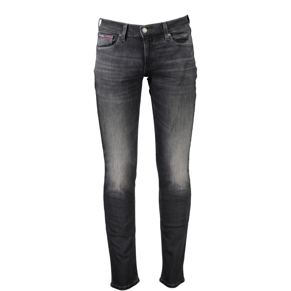 Tommy Hilfiger Black Cotton Men Jeans Tommy Hilfiger