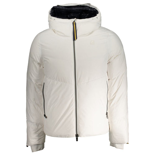 K-WAY White Polyester Men Jacket K-WAY