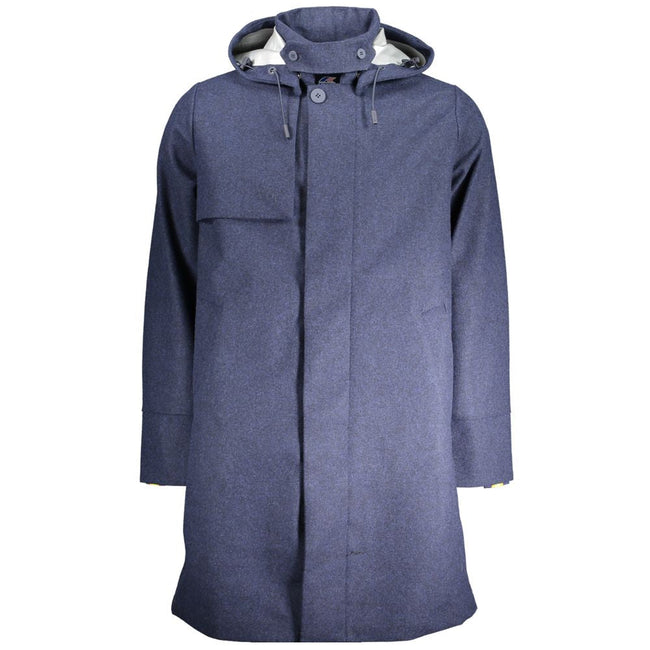 K-WAY Blue Polyester Men's Jacket K-WAY