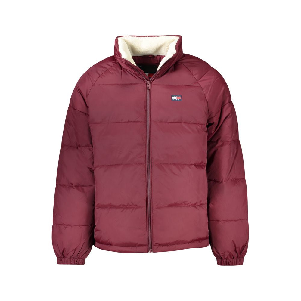 Tommy Hilfiger Red Recycled Polyester Men Jacket Tommy Hilfiger