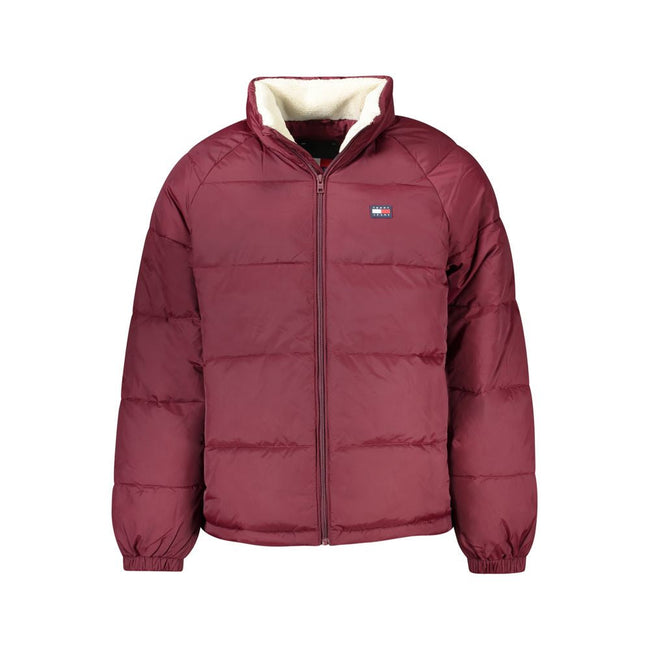 Tommy Hilfiger Red Recycled Polyester Men Jacket Tommy Hilfiger