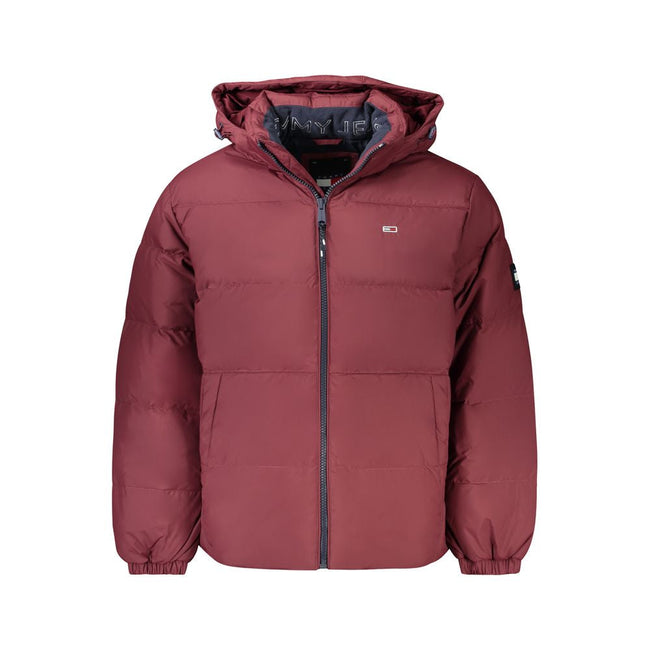Tommy Hilfiger Red Recycled Polyester Men Jacket Tommy Hilfiger