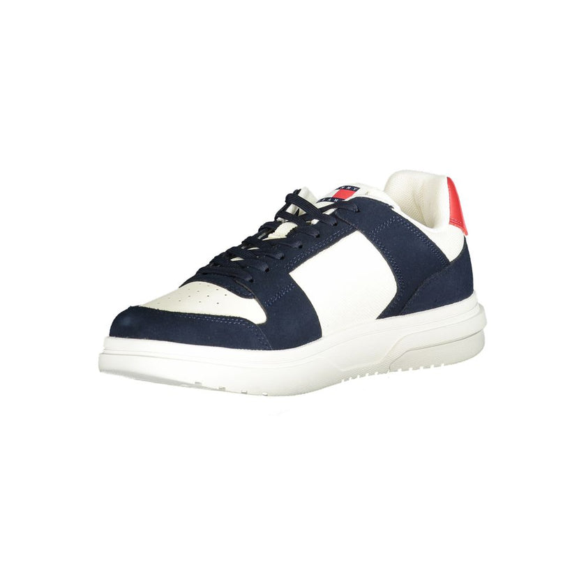 Tommy Hilfiger Blue Leather Men Sneaker Tommy Hilfiger