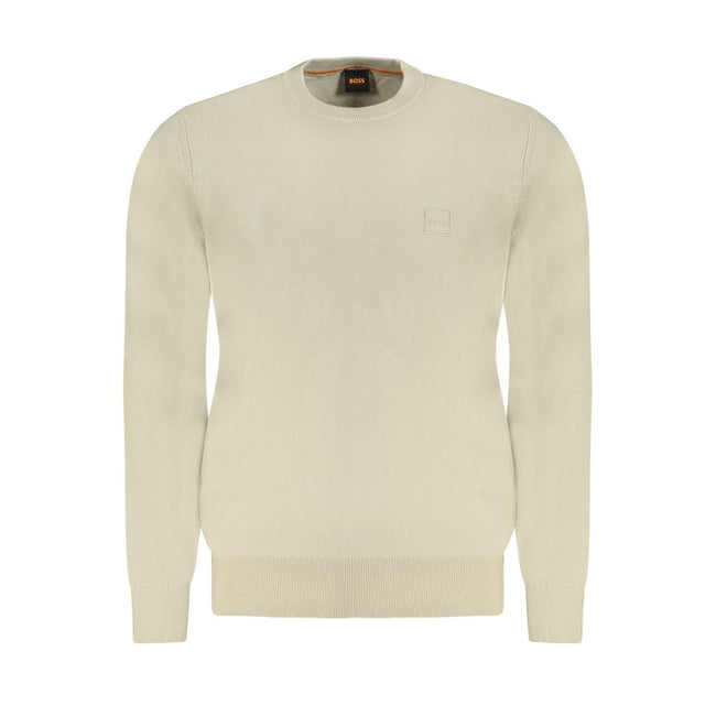 Hugo Boss Beige Cotton Sweater Hugo Boss