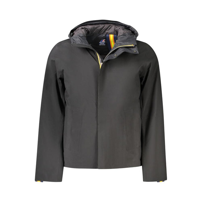 K-WAY Black Polyester Men Jacket K-WAY