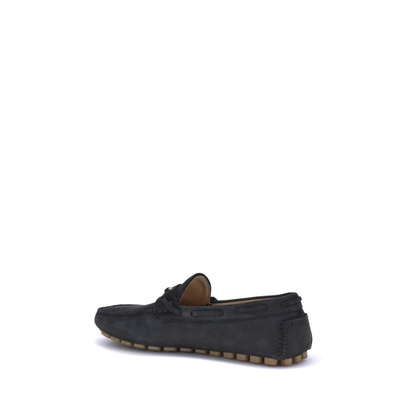 Valentino Garavani Black Rubber Slip-On Loafers Valentino Garavani