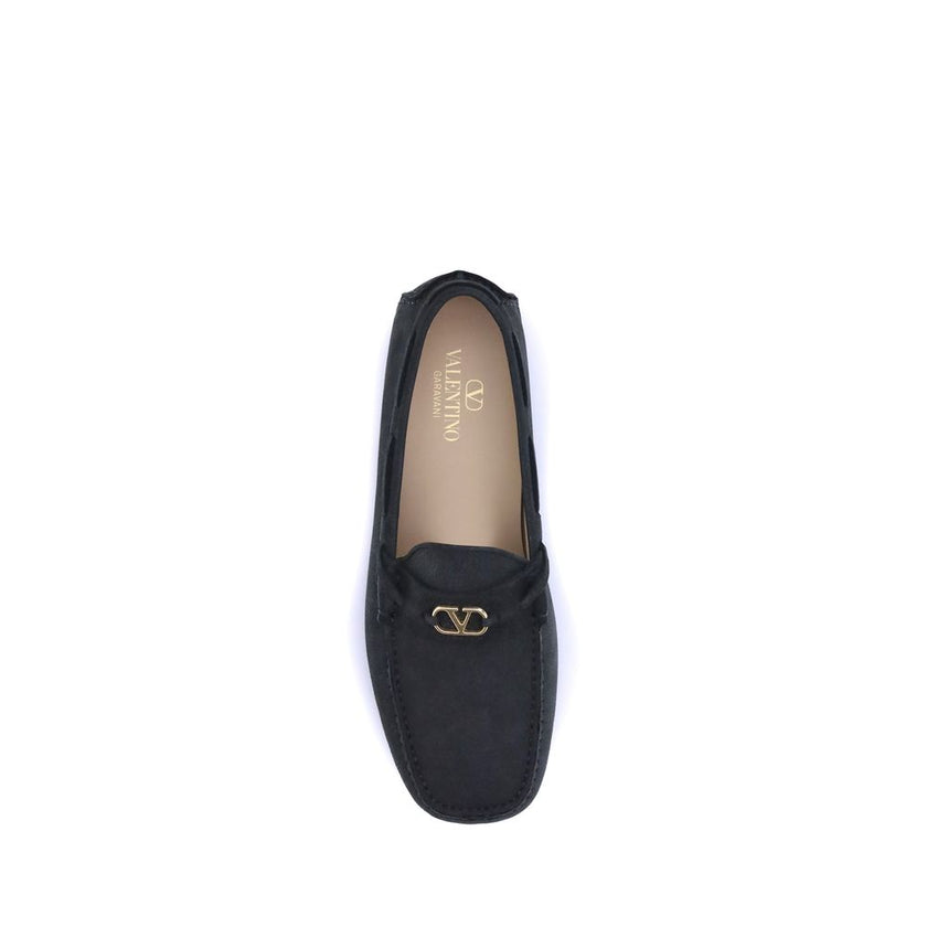 Valentino Garavani Black Rubber Slip-On Loafers Valentino Garavani