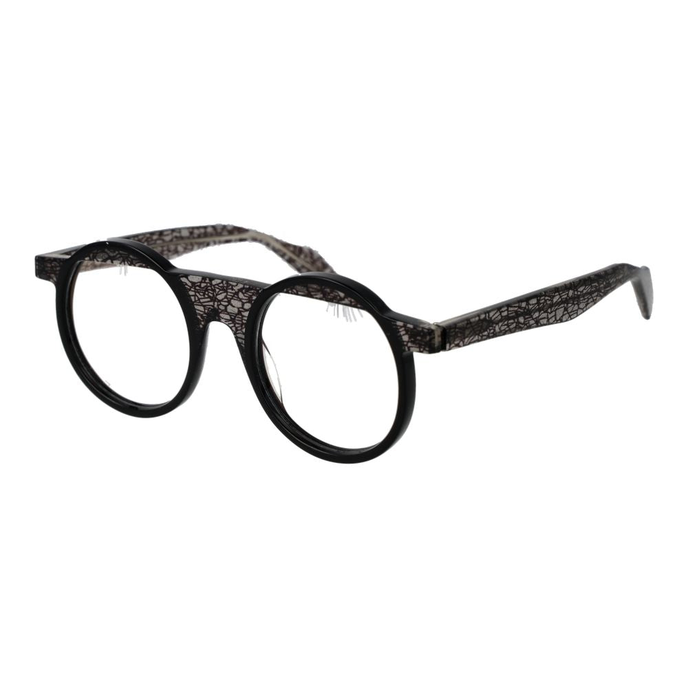 Yohji Yamamoto Black Unisex Glasses Frame Yohji Yamamoto