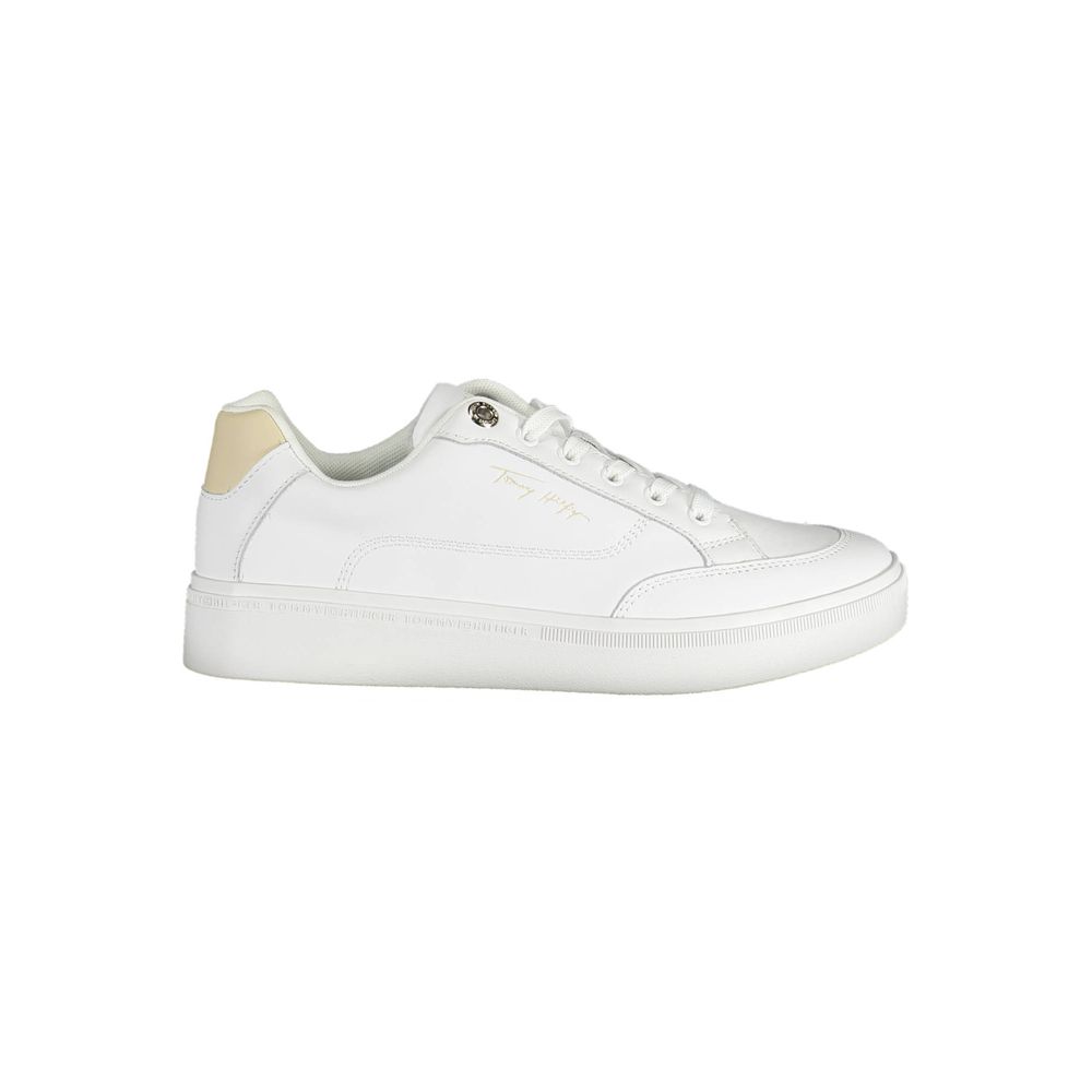 Tommy Hilfiger White Polyester Sneaker Tommy Hilfiger