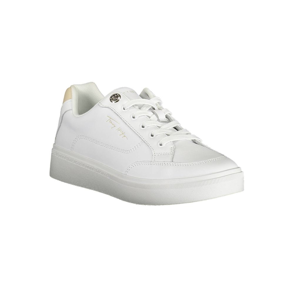 Tommy Hilfiger White Polyester Sneaker Tommy Hilfiger