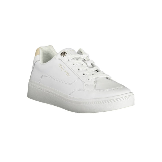 Tommy Hilfiger White Polyester Sneaker Tommy Hilfiger