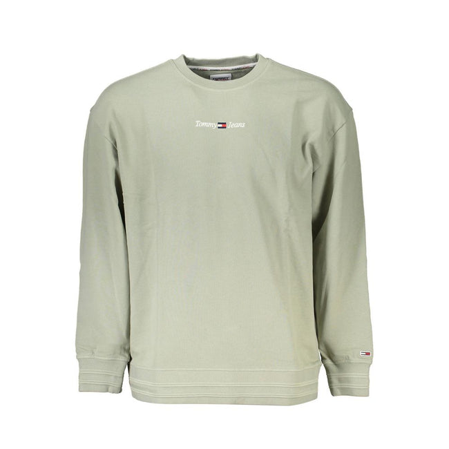 Tommy Hilfiger Green Cotton Men Sweater Tommy Hilfiger