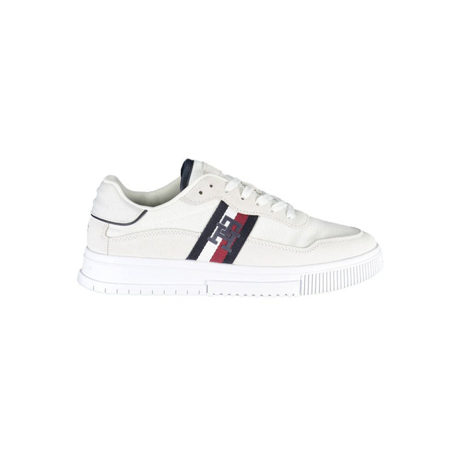 Tommy Hilfiger White Polyester Sneaker Tommy Hilfiger