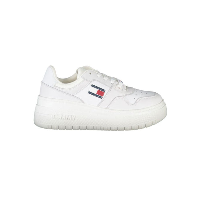Tommy Hilfiger White Polyester Sneaker Tommy Hilfiger