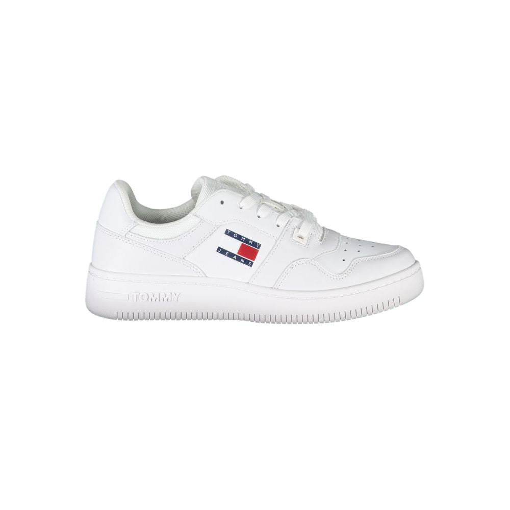 Tommy Hilfiger White Polyester Sneaker Tommy Hilfiger