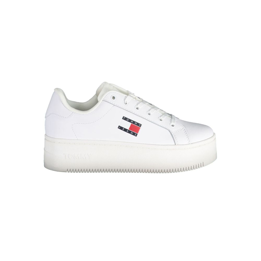 Tommy Hilfiger White Polyester Sneaker Tommy Hilfiger