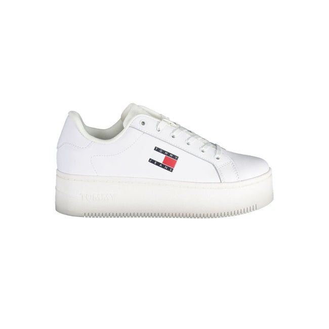 Tommy Hilfiger White Polyester Sneaker Tommy Hilfiger