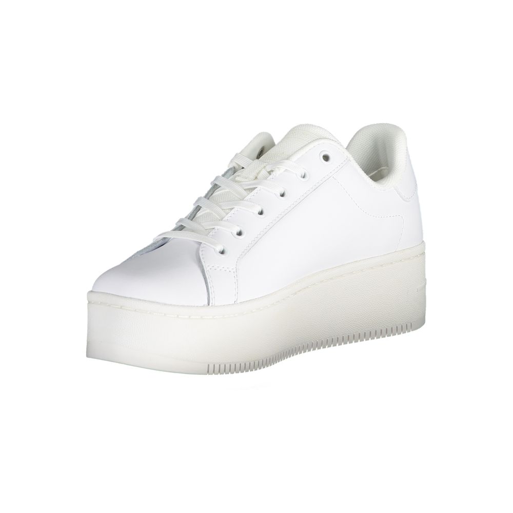 Tommy Hilfiger White Polyester Sneaker Tommy Hilfiger