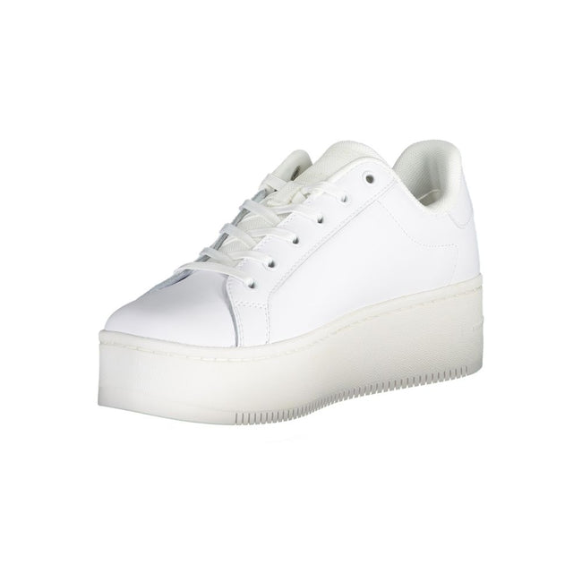 Tommy Hilfiger White Polyester Sneaker Tommy Hilfiger