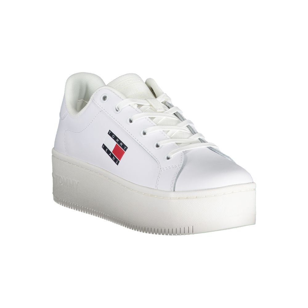 Tommy Hilfiger White Polyester Sneaker Tommy Hilfiger