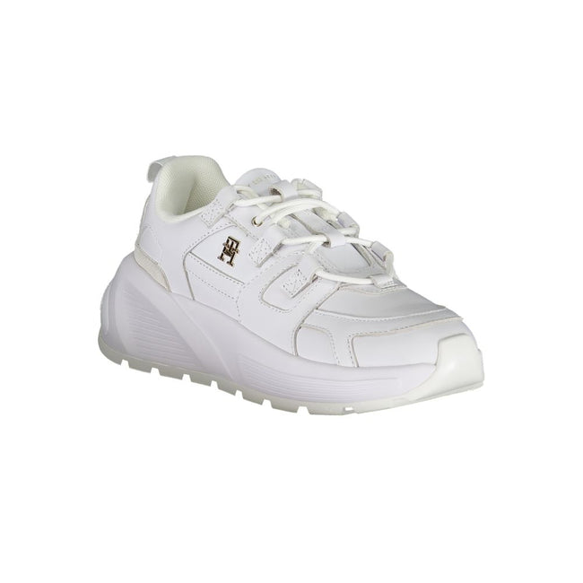 Tommy Hilfiger White Polyester Sneaker Tommy Hilfiger