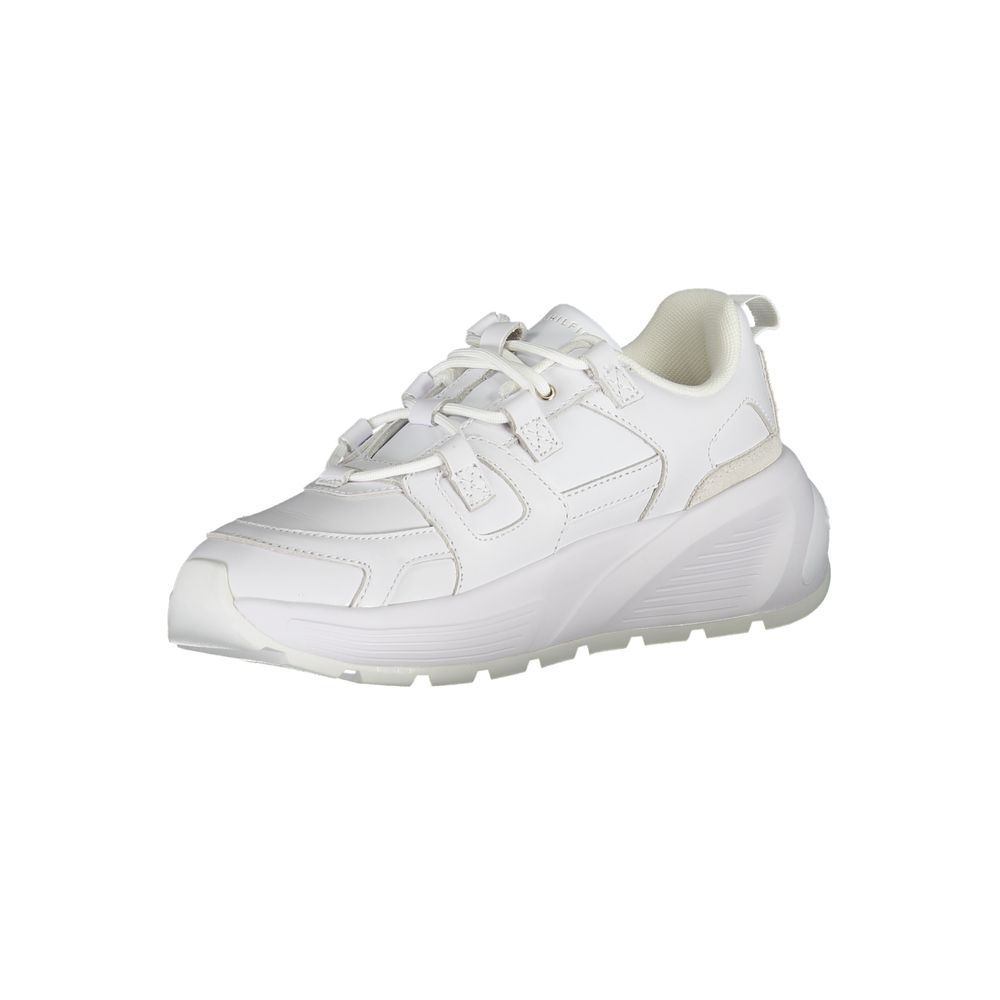 Tommy Hilfiger White Polyester Sneaker Tommy Hilfiger