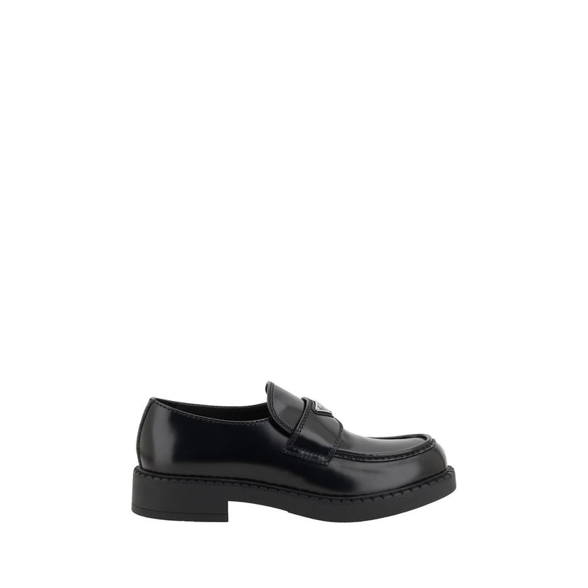 Prada Black Rubber Platform Loafers Prada