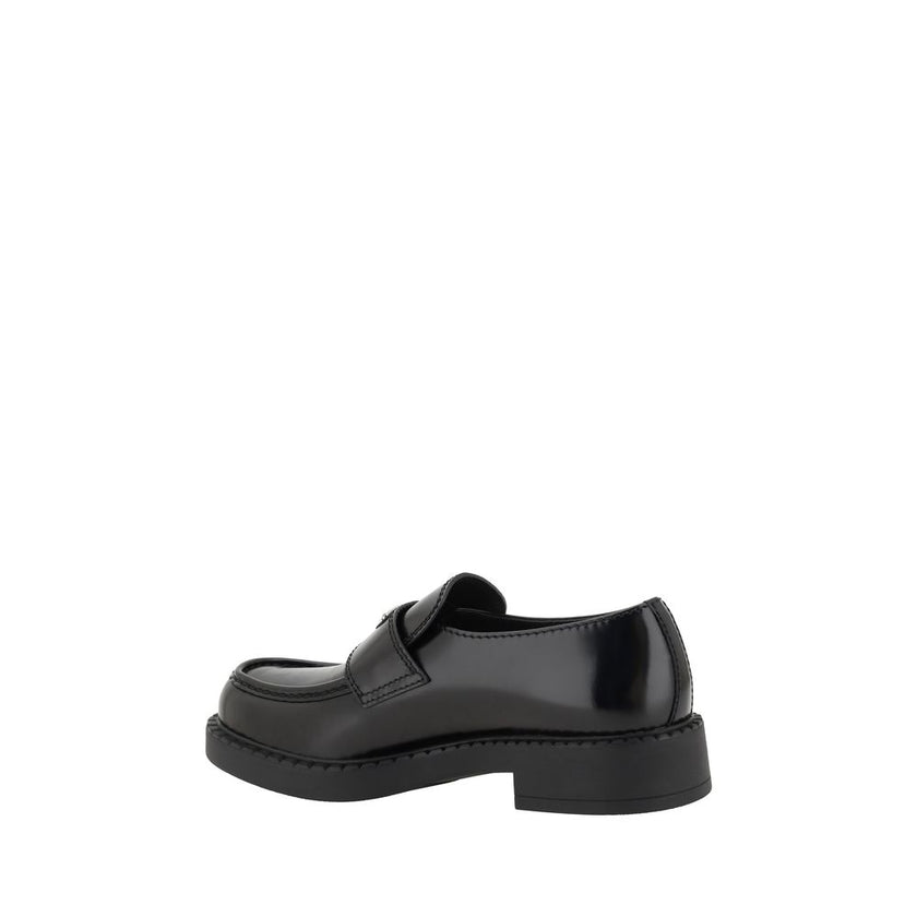Prada Black Rubber Platform Loafers Prada