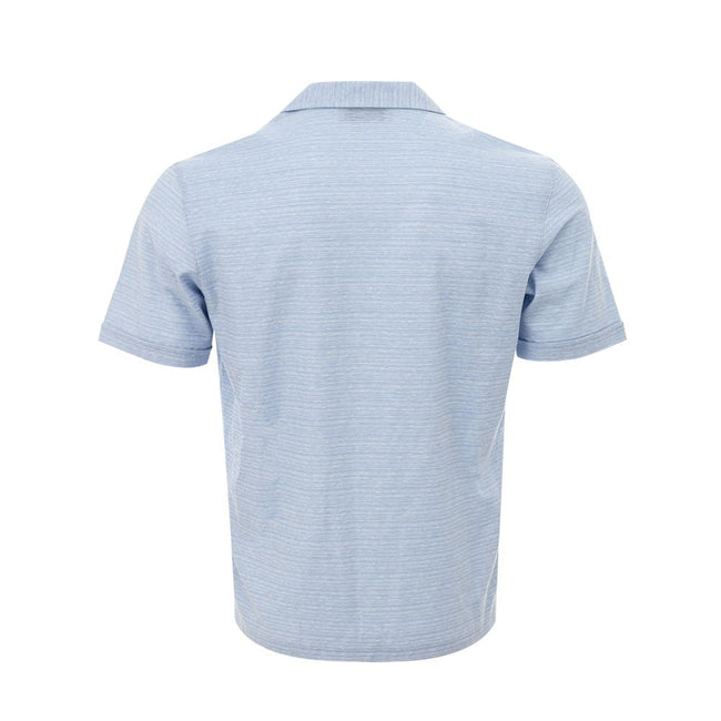 Gran Sasso Blue Linen And Cotton Shortsleeve Gran Sasso