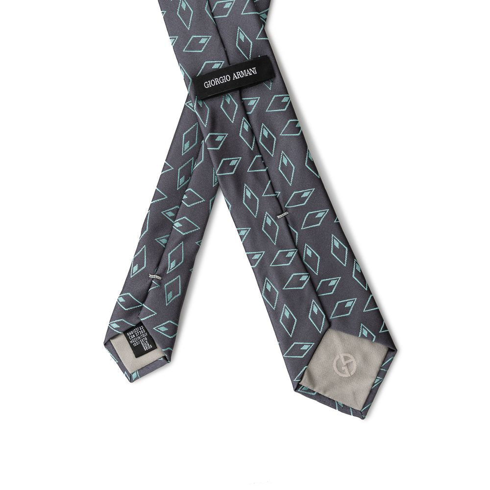 Giorgio Armani Gray Silk Ty Giorgio Armani