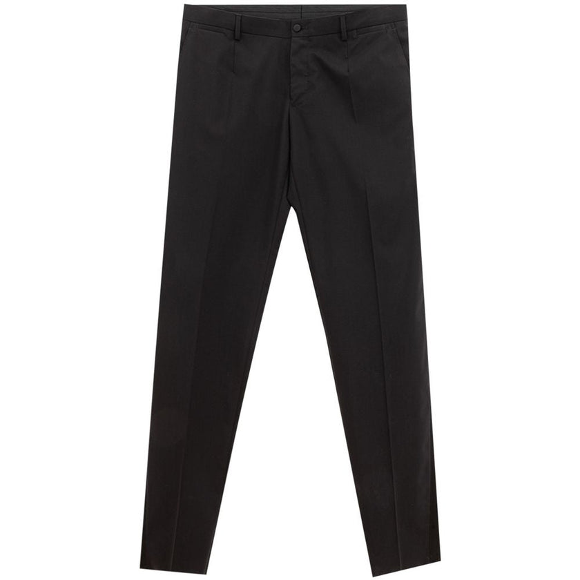 Dolce & Gabbana Black Wool Dress Pants Dolce & Gabbana