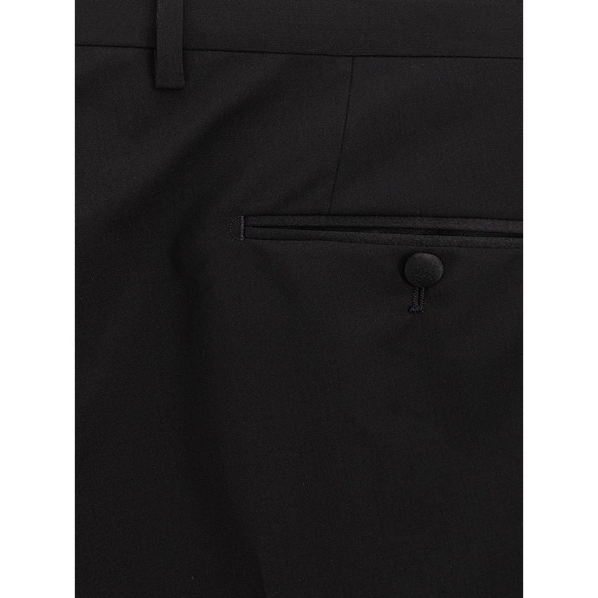 Dolce & Gabbana Black Wool Dress Pants Dolce & Gabbana