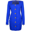 Balmain Blue Wool Dress Balmain