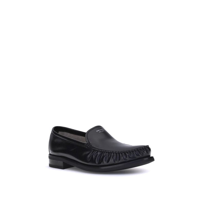 Prada Brushed Leather Loafers Prada