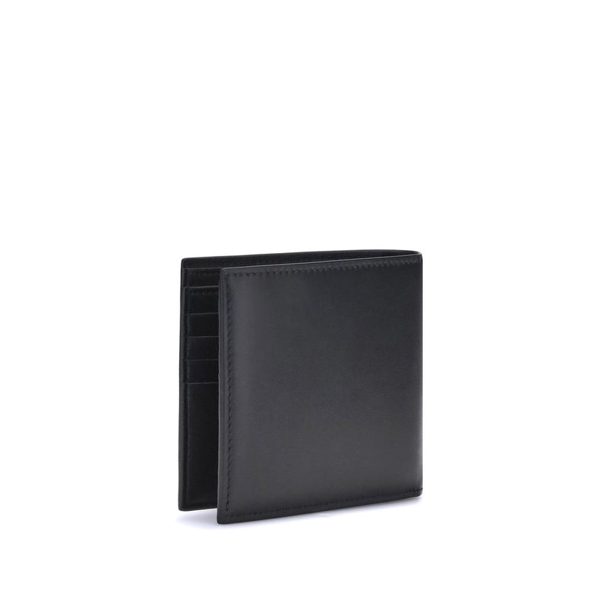 Alexander McQueen Black Calf Leather Bos Taurus Wallet Alexander McQueen
