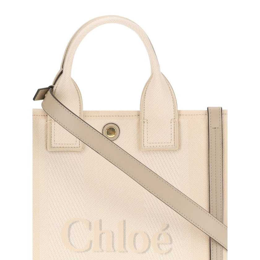 Chloé Beige Cotton Shoulder Bag Chloé