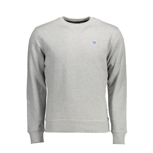 North Sails Gray Cotton Men Sweater North Sails