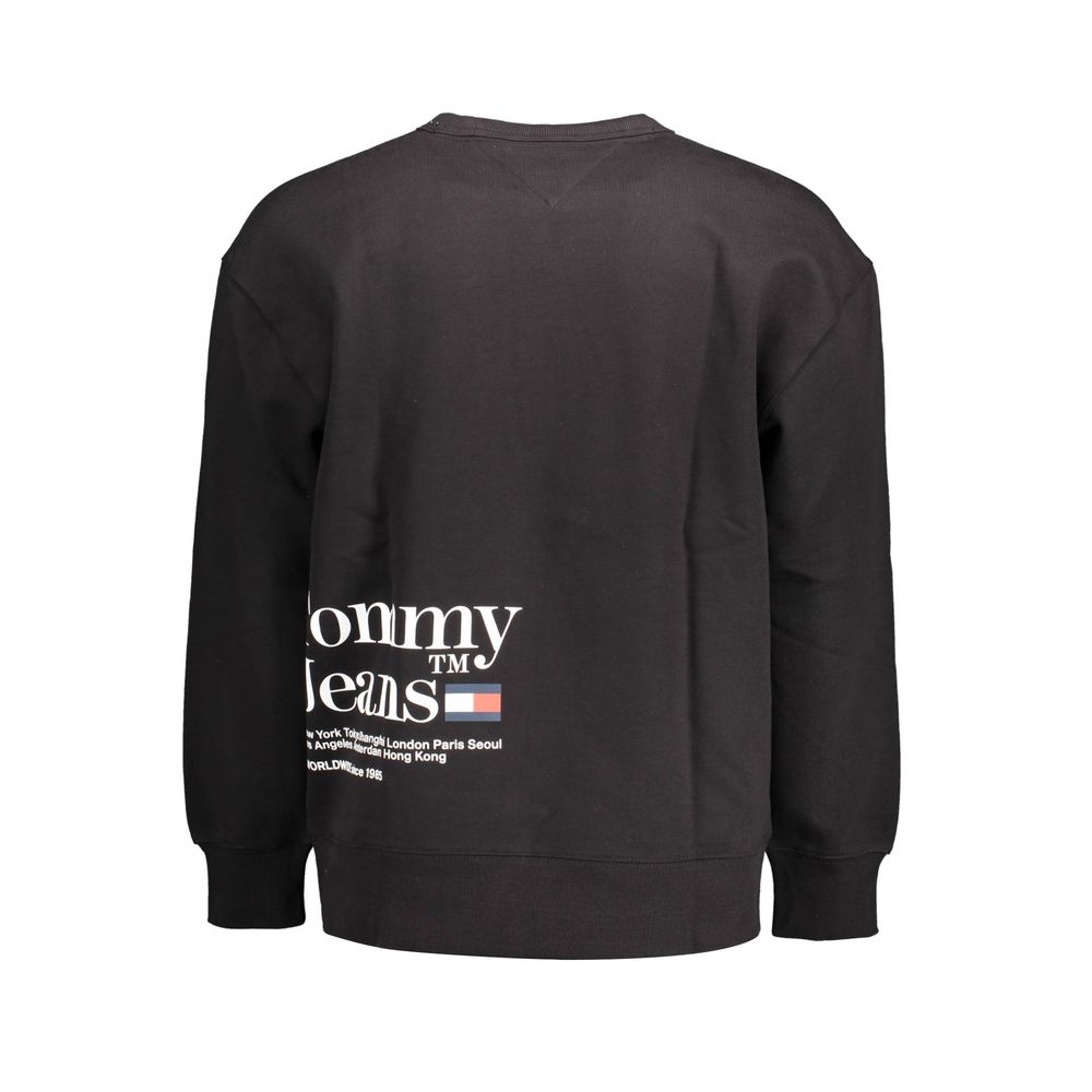Tommy Hilfiger Black Cotton Men Sweater Tommy Hilfiger