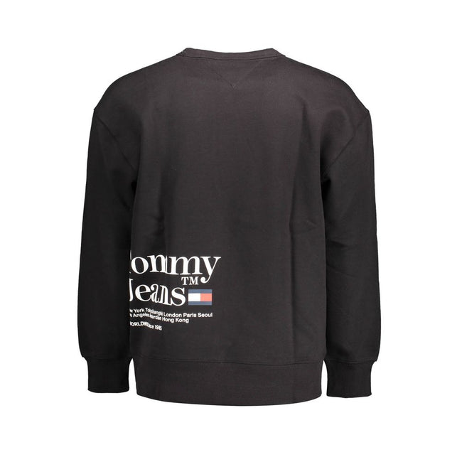 Tommy Hilfiger Black Cotton Men Sweater Tommy Hilfiger