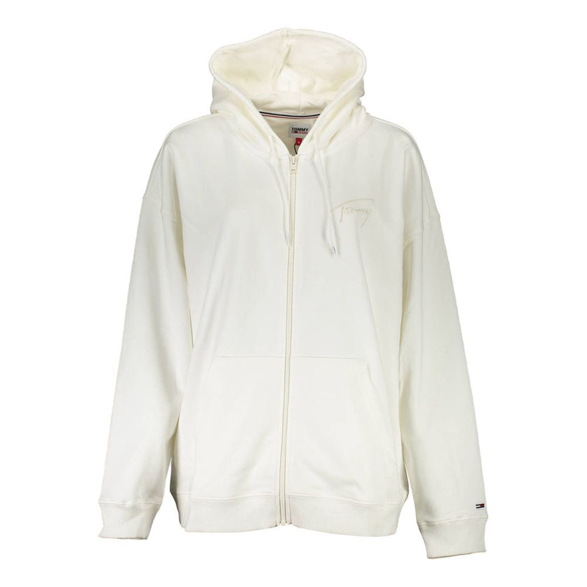 Tommy Hilfiger White Cotton Women's Hoodie Tommy Hilfiger