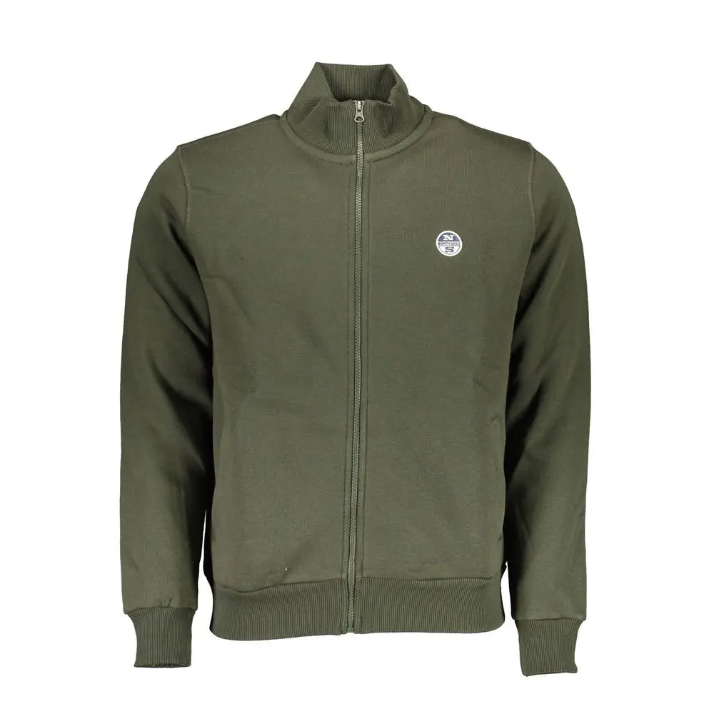 North Sails Green Cotton Men Sweater North Sails