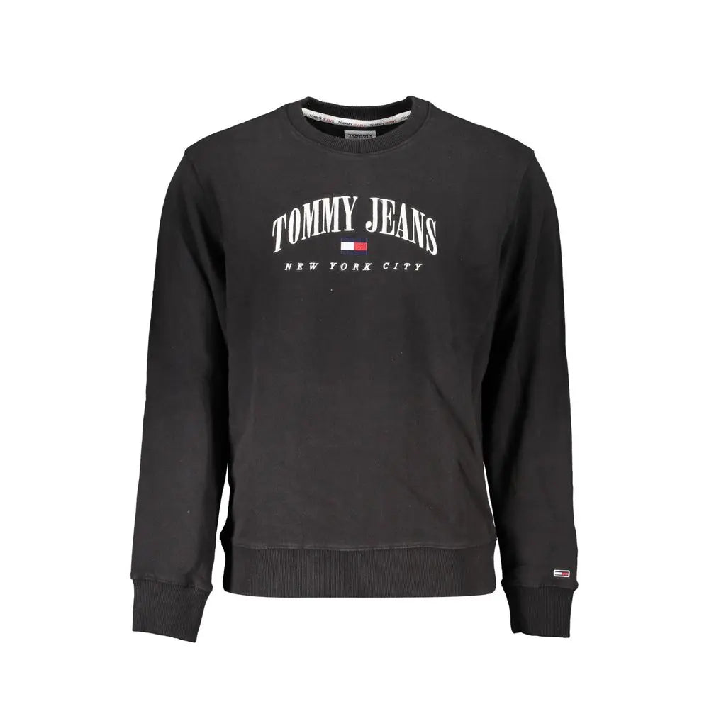 Tommy Hilfiger Black Cotton Sweater Tommy Hilfiger