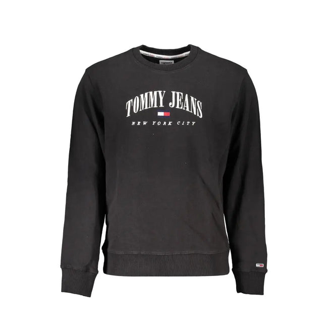 Tommy Hilfiger Black Cotton Sweater Tommy Hilfiger