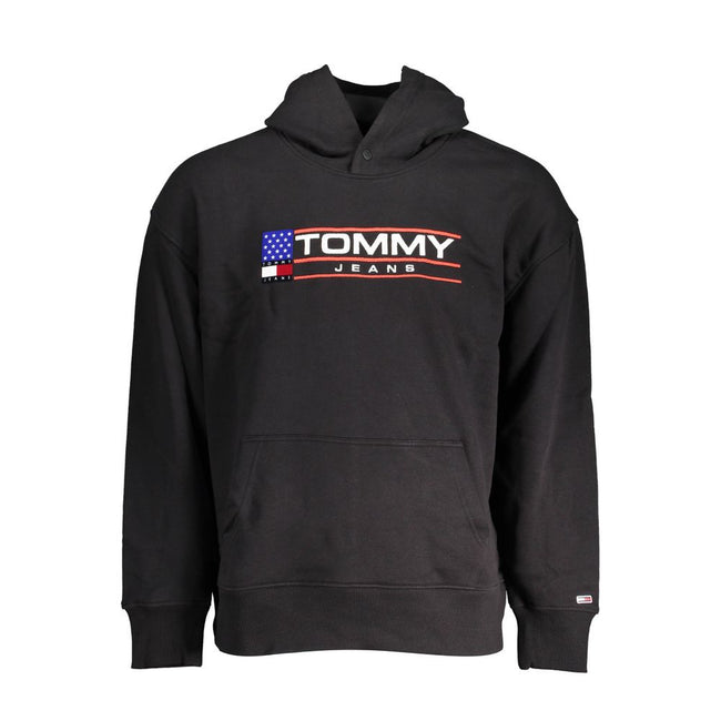Tommy Hilfiger Black Cotton Men Sweater Tommy Hilfiger